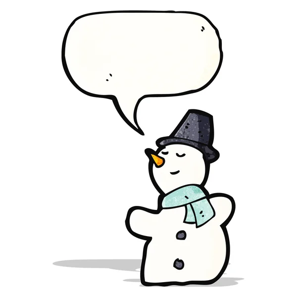 Muñeco de nieve de dibujos animados — Vector de stock