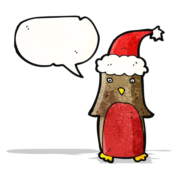 Kreslené vánoční robin — Stockový vektor