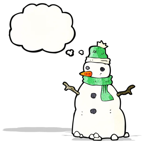 Boneco de neve dos desenhos animados — Vetor de Stock
