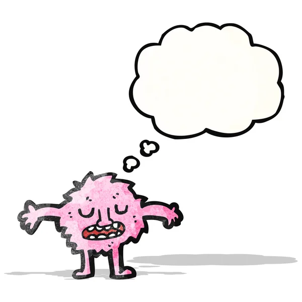 Desenho animado pequeno monstro rosa — Vetor de Stock