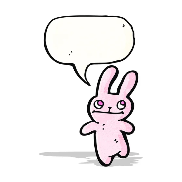 Cartoon bunny met tekstballon — Stockvector