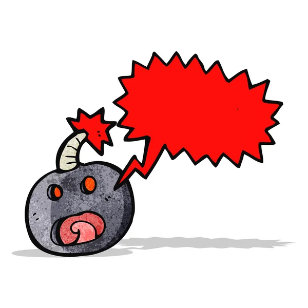 소리 폭탄 만화bağırarak bomba karikatür — Stok Vektör