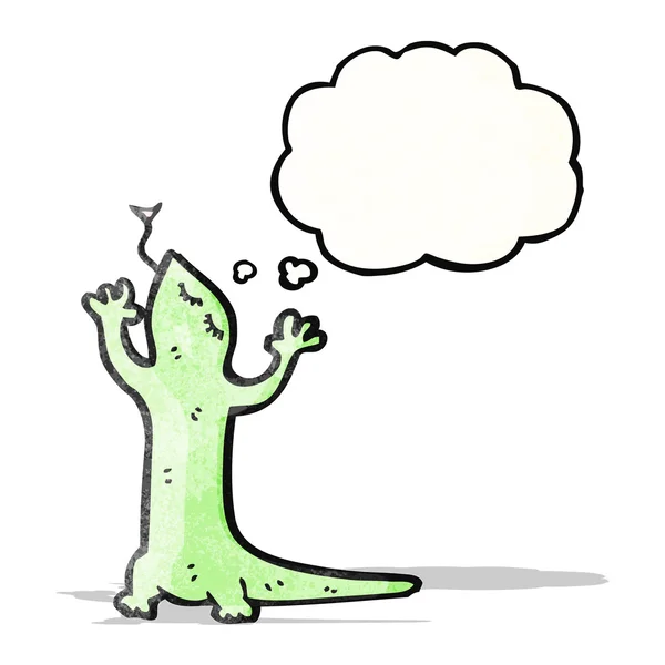 卡通蜥蜴与思想泡泡 — 图库矢量图片