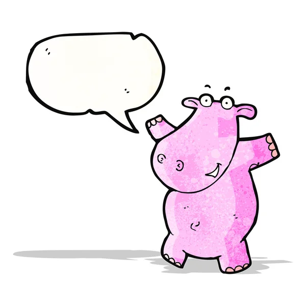 Hipopótamo de dibujos animados — Vector de stock