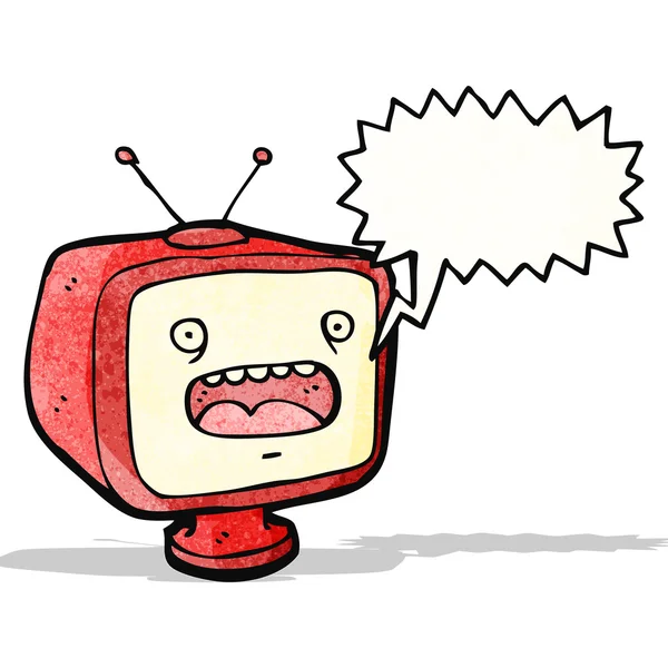 Hablar personaje de dibujos animados de televisión — Vector de stock