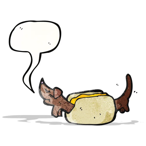 ソーセージ犬漫画 — ストックベクタ