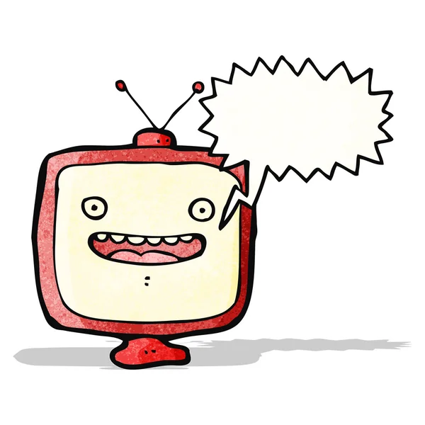 Hablar personaje de dibujos animados de televisión — Vector de stock