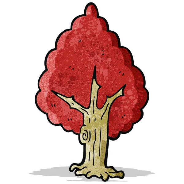 Cartoon tree in fall — Stock Vector