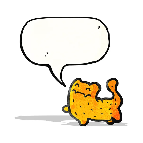 Amuzantă pisică de desene animate cu bulă de vorbire — Vector de stoc