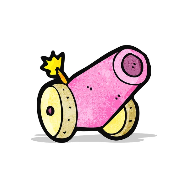 粉红色的卡通马戏团大炮 — 图库矢量图片