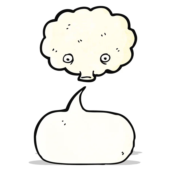 Nube de dibujos animados con burbuja de habla — Vector de stock