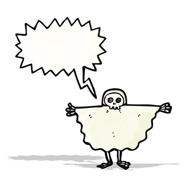 Shrieking ghost cartoon character — Stock Vector