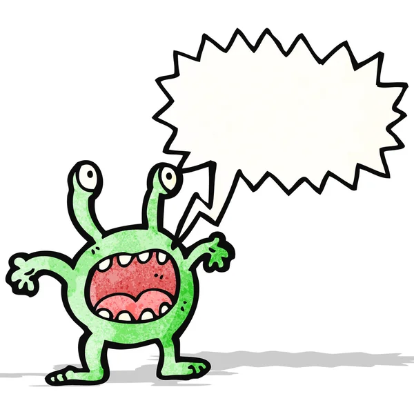 Shouting monster cartoon — Stock Vector