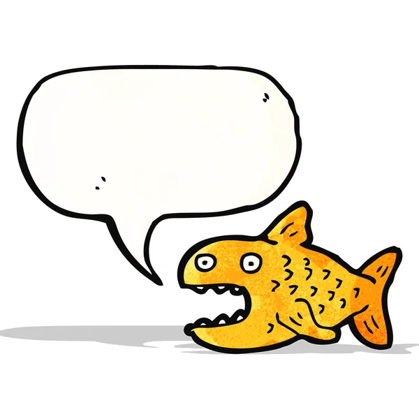 Dessin animé parlant poisson — Image vectorielle