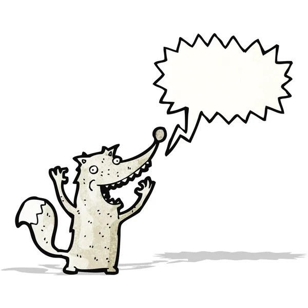 Loup excité dessin animé — Image vectorielle