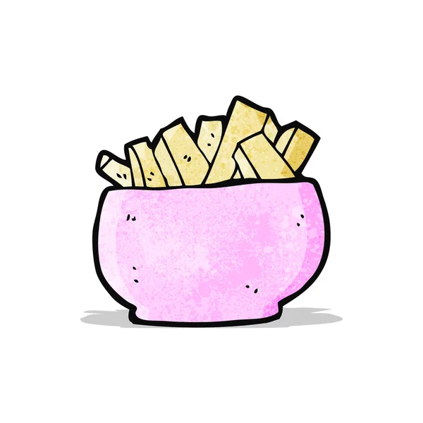 Tigela de desenhos animados de chips —  Vetores de Stock