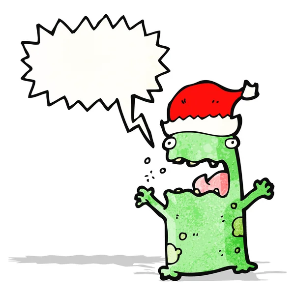 Cartoon schreit Weihnachtsfrosch — Stockvektor
