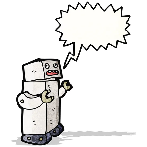 Talking robot cartoon — Stockvector