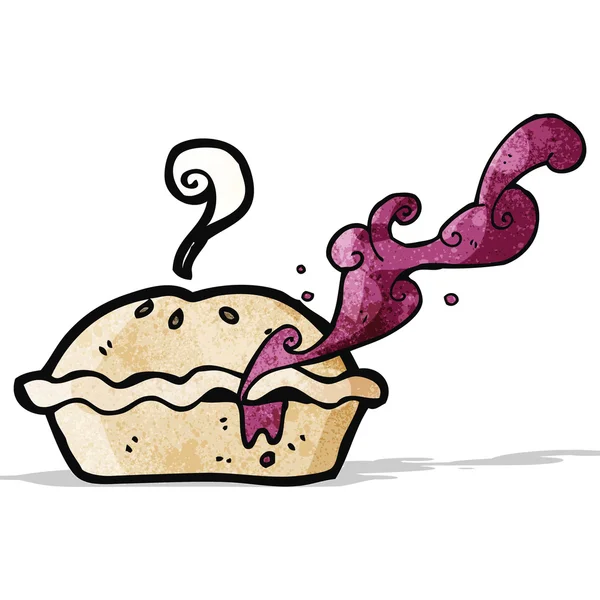 Hete cherry pie cartoon — Stockvector