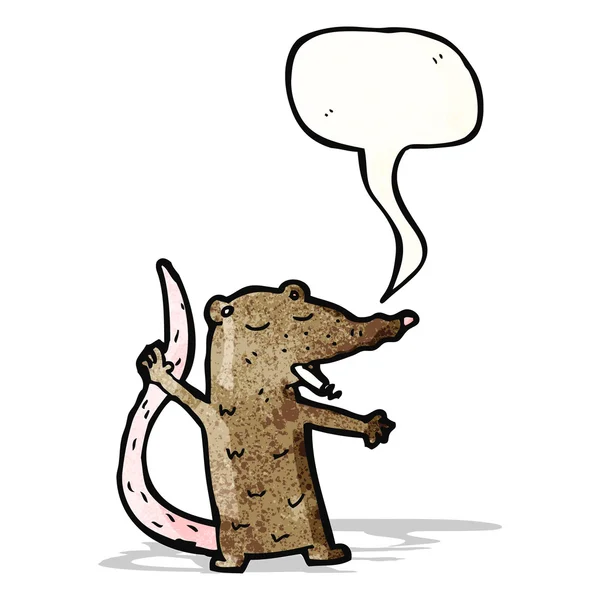 Smoking rat cartoon — Stock Vector