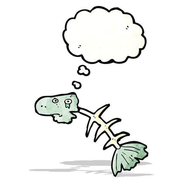 Ossa di pesce parlanti cartone animato — Vettoriale Stock