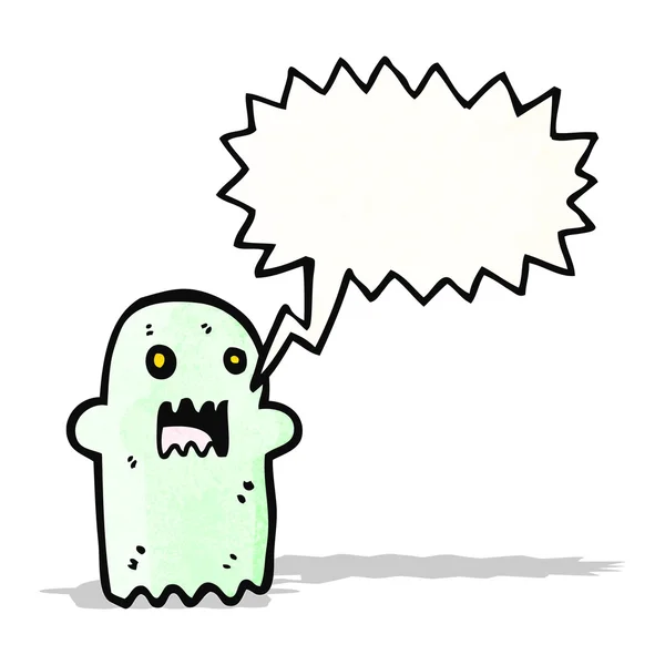 Fantasma con burbuja de habla — Vector de stock