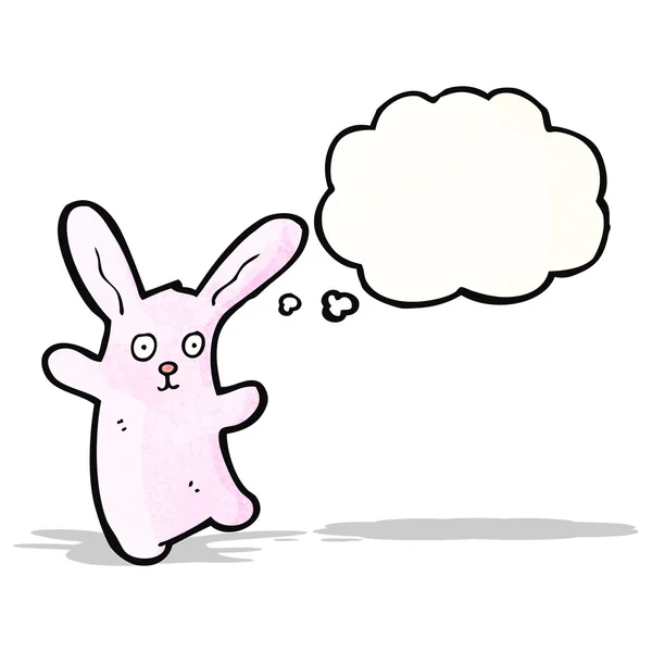 Cartone animato rosa coniglio — Vettoriale Stock