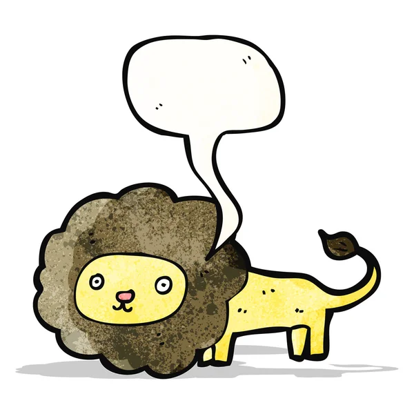 Parler dessin animé lion — Image vectorielle