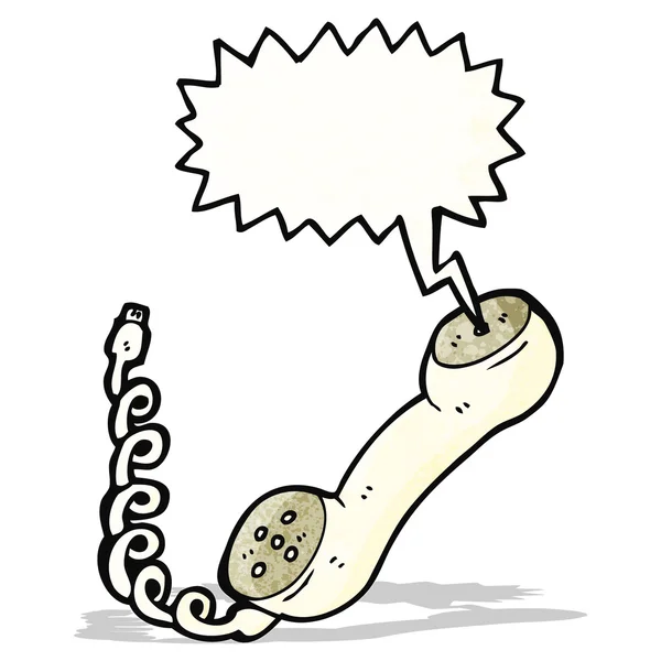 漫画の電話受信機 — ストックベクタ