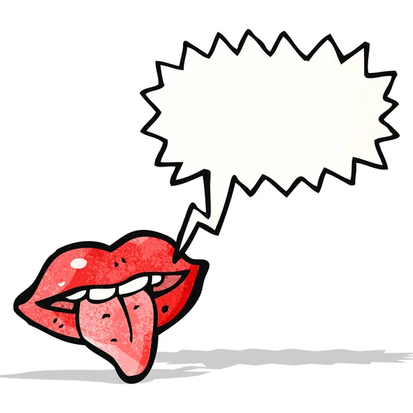 Kreslené ústa s bublinou řeči — Stockový vektor