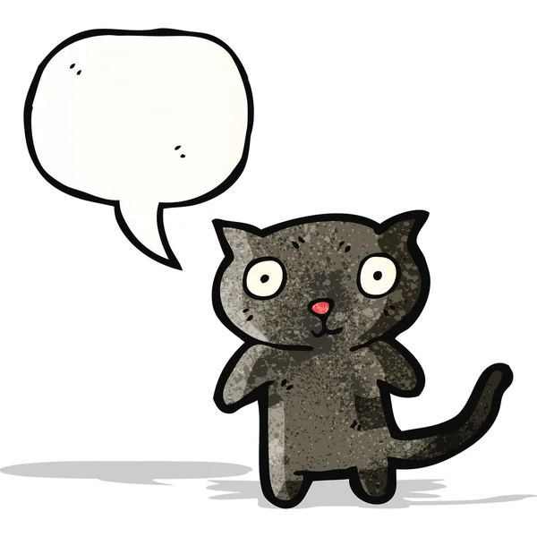 Карикатурный чёрный кот — стоковый вектор