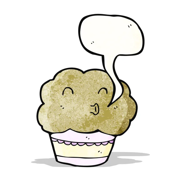 Fumetto parlando muffin — Vettoriale Stock