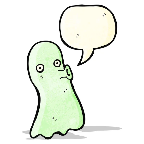 スピーチ・バブルを持つ漫画の不気味な幽霊 — ストックベクタ