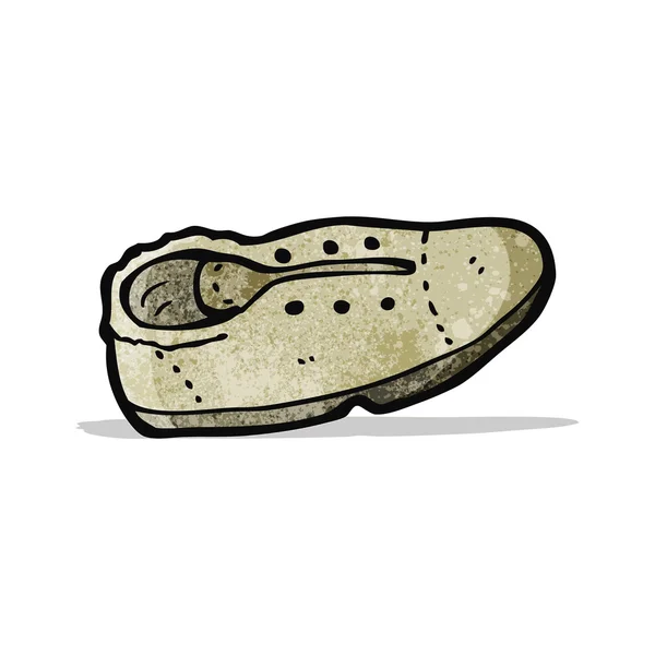 Cartoon single old shoe — Stock Vector