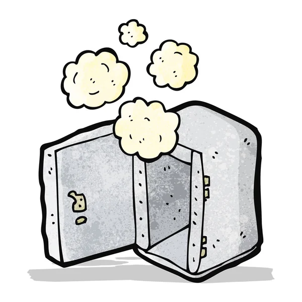 Alter Cartoon Safe — Stockvektor