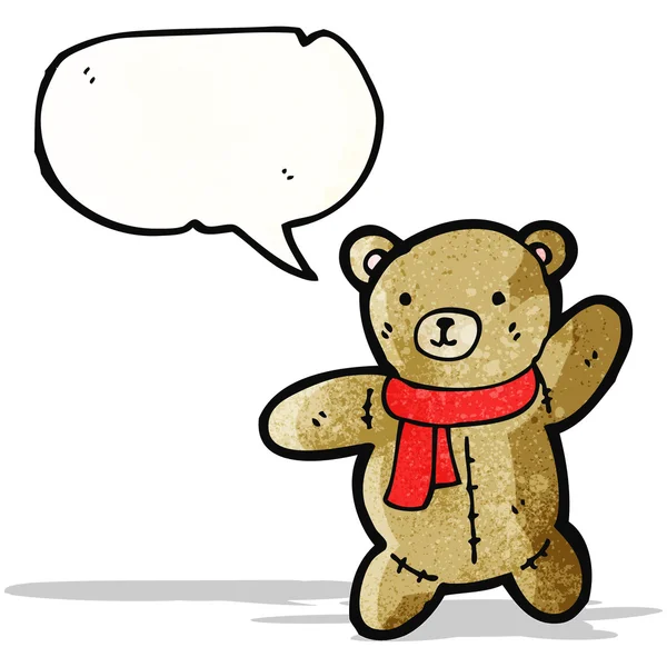 Cartoon teddy bear with speech bubble — Stock Vector