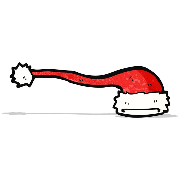 Weihnachtsmann-Hut-Karikatur — Stockvektor