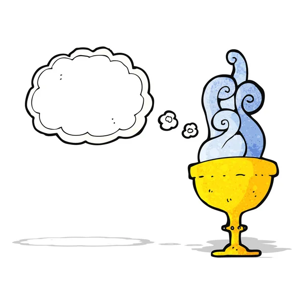 Karikatury pohár s myšlenkou bublina — Stockový vektor