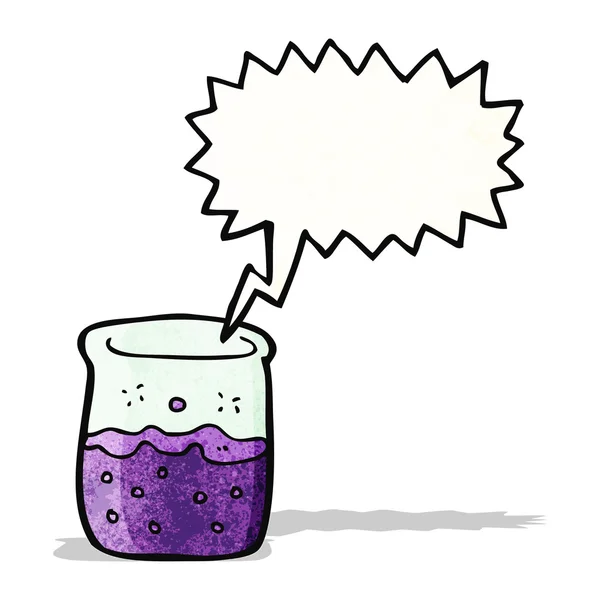 Kabarcıklanma kimyasal madde karikatür — Stok Vektör