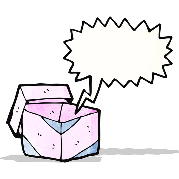 Boîte cadeau vide dessin animé — Image vectorielle