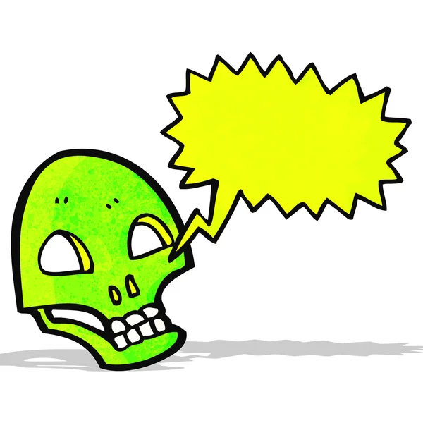 どうこく頭蓋骨漫画 — ストックベクタ