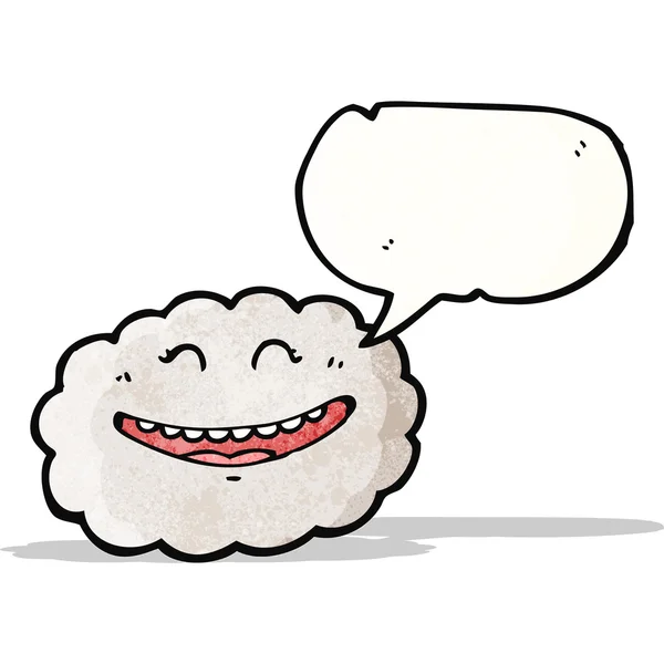 Mutlu bulut ile konuşma balonu — Stok Vektör