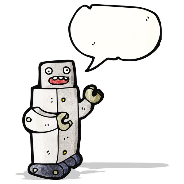 Talking robot cartoon — Stock Vector