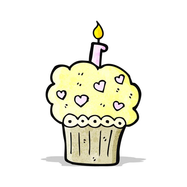 Cupcake dibujos animados — Archivo Imágenes Vectoriales