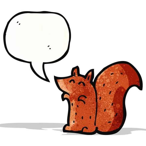 Écureuil dessin animé avec bulle de parole — Image vectorielle
