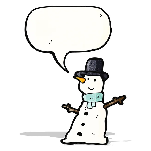 Dessin animé Bonhomme de neige — Image vectorielle