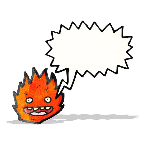 Cartoon happy little fire — Stock Vector