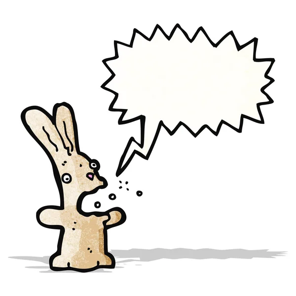 Burping lapin dessin animé — Image vectorielle