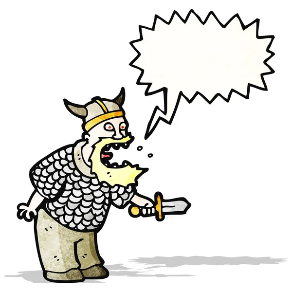 Viking karikatür bağırarak — Stok Vektör