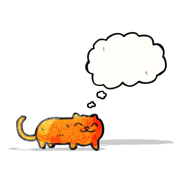 Cartoon cat with thought bubble — Stock Vector